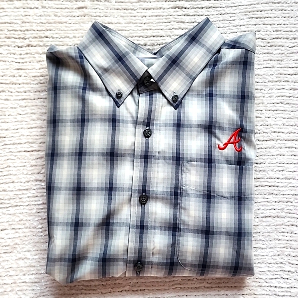 Men's Atlanta Braves Button Down Dress Shirt